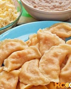 Вареники с капустой и салом