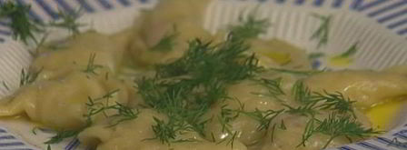 вареники с картофелем, беконом и укропом. Шаг 11