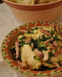 Вареники с творогом и картошкой