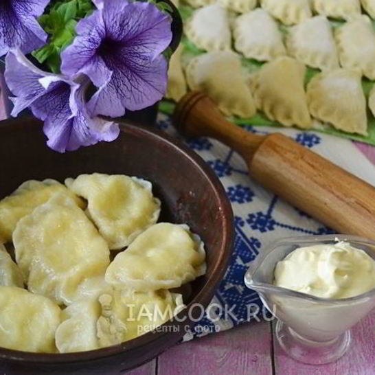 Рецепт вареников с творогом из теста на воде