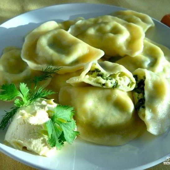 Рецепт вареников с творогом соленые