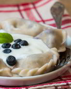 Вареники в сливочном соусе