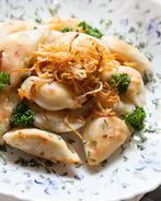 Жареные вареники с картошкой