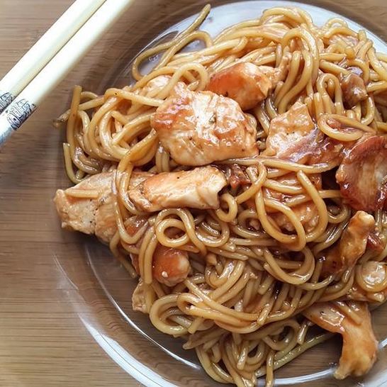 Рецепт яичной лапши терияки