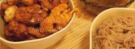 зару соба гречневая лапша, овощи темпура и креветки. Шаг 46