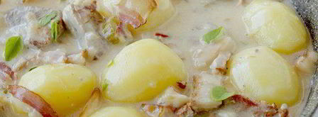 мясное жаркое в соусе из сливок и белого вина. Шаг 8