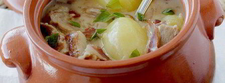 мясное жаркое в соусе из сливок и белого вина. Шаг 9