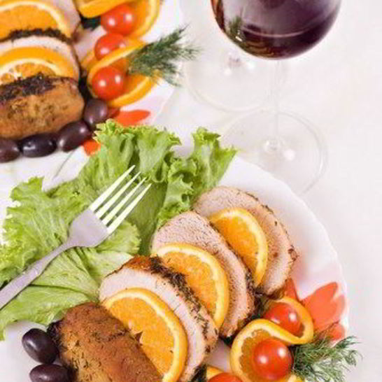 Рецепт свиного жаркого с апельсинами и хересом