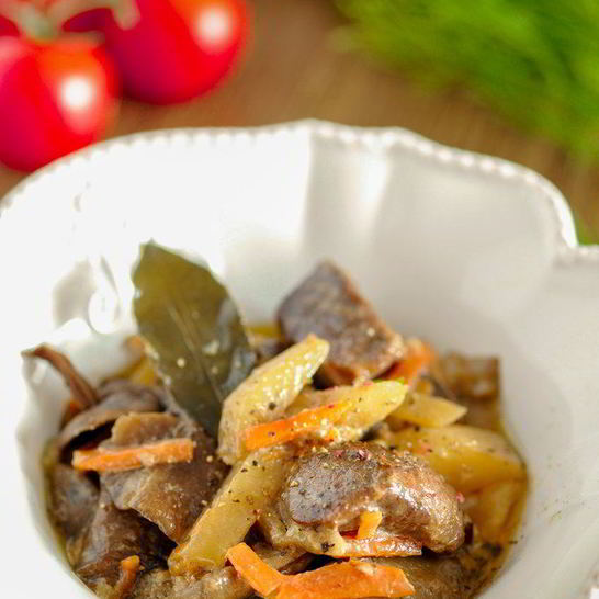 Рецепт жаркого из говядины с грибами