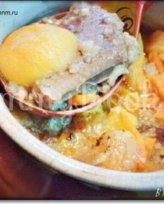 Жаркое из говяжьей печени с абрикосами