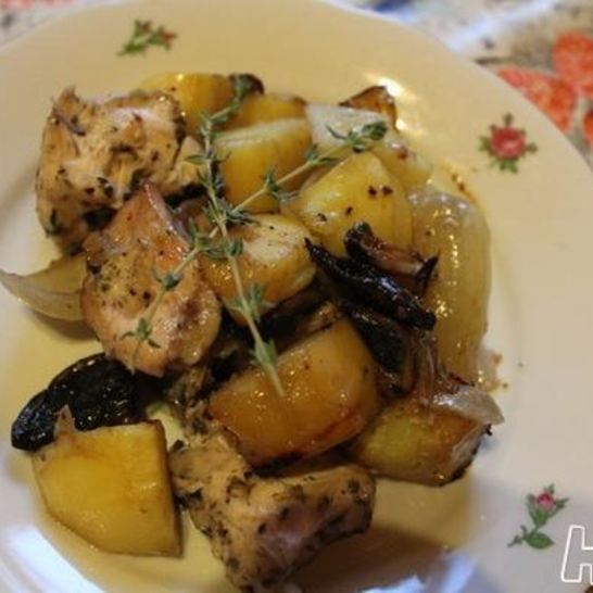 Рецепт жаркого из курицы с овощами