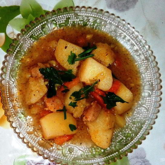 Рецепт жаркого по-домашнему из свинины с картошкой