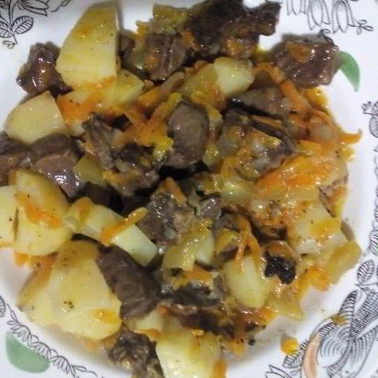 Рецепт жаркого с сердцем