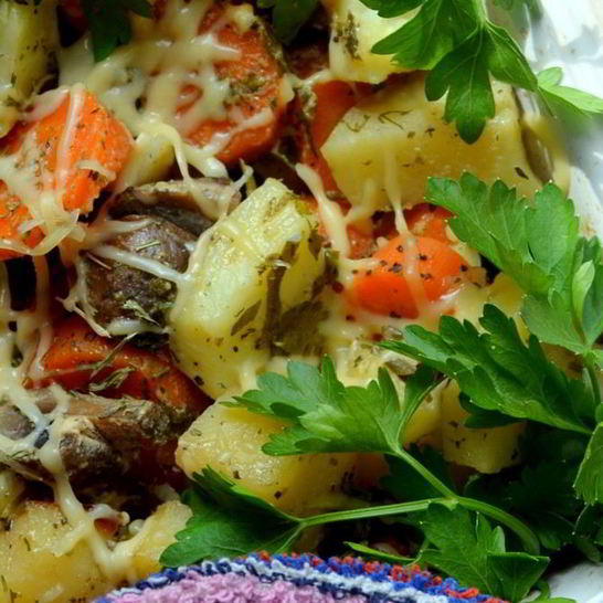 Рецепт жаркого с шампиньонами