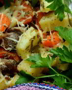 Жаркое с шампиньонами