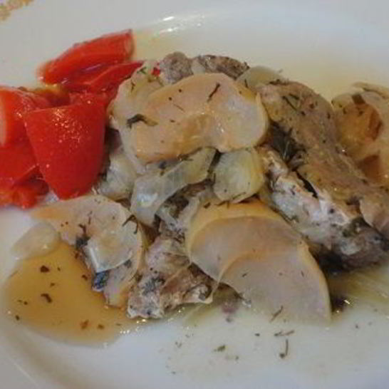 Рецепт жаркого с яблоками