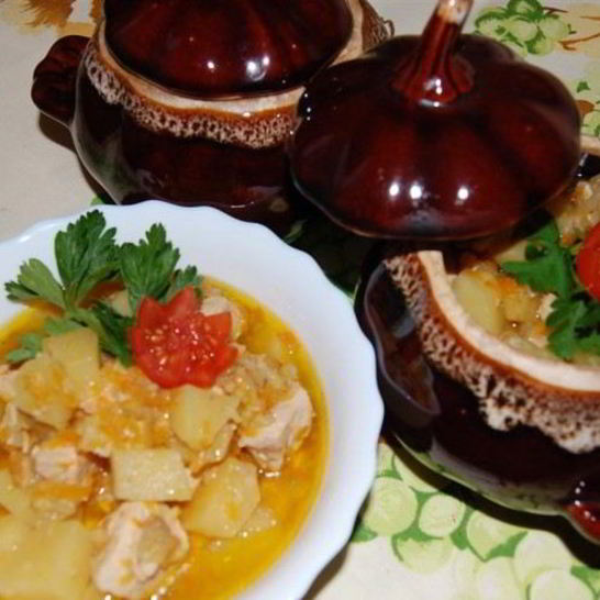 Рецепт жаркого в горшочке с картофелем
