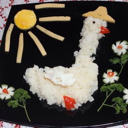 Рецепт детской каши гусь на поляне