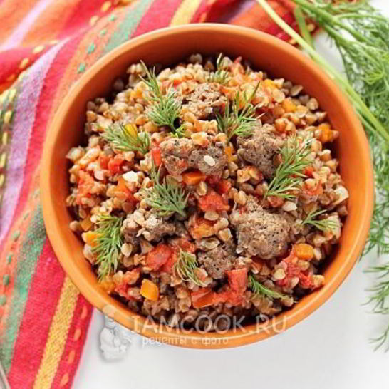 Рецепт гречки по-купечески с фаршем в мультиварке