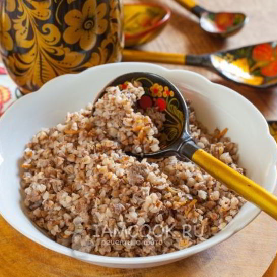 Рецепт гречки с фаршем на сковороде