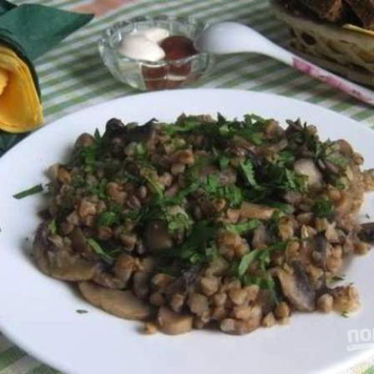 Рецепт гречки с грибами и луком