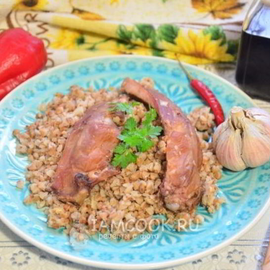 Рецепт гречки с копчеными ребрышками