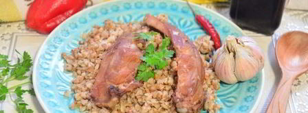 гречка с копчеными ребрышками. Шаг 8