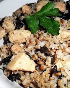 Гречка с курицей и грибами