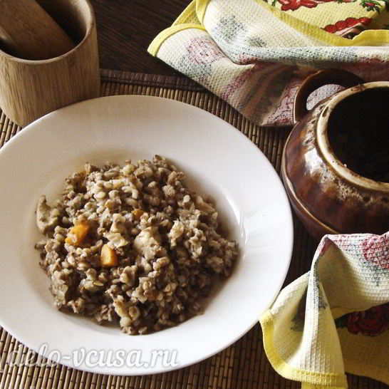 Рецепт гречки с курицей в горшочке
