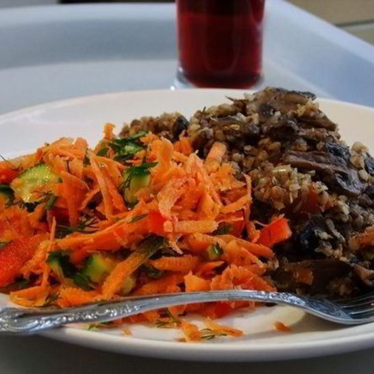 Рецепт гречки с лисичками в казане