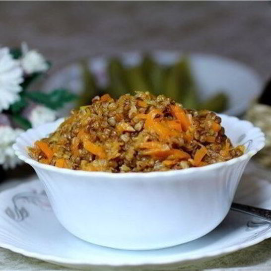 Рецепт гречки с морковью и луком