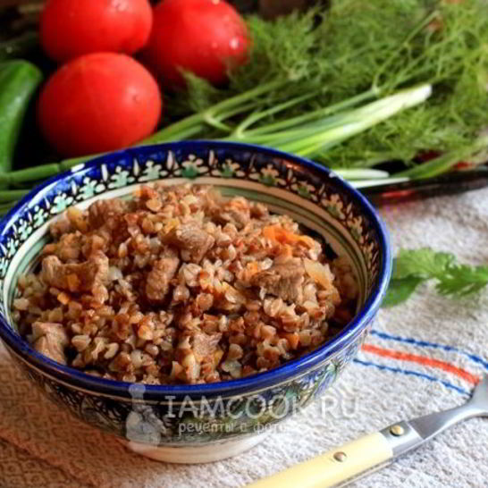 Рецепт гречки с мясом на сковороде