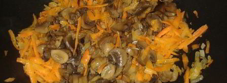 гречка с овощами и грибами в томатном соусе. Шаг 2