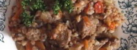 гречка с тушенкой и луком. Шаг 6