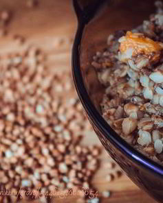 Гречка с тыквой и печенью