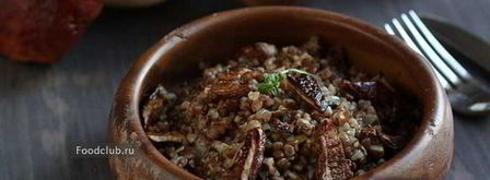 гречневая каша с белыми грибами. Шаг 8