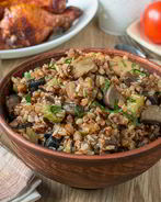 Гречневая каша с лесными грибами