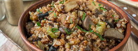 гречневая каша с лесными грибами. Шаг 8