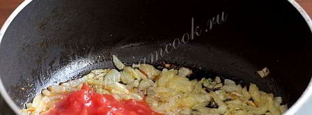 гречневая каша с луком и помидорами. Шаг 6