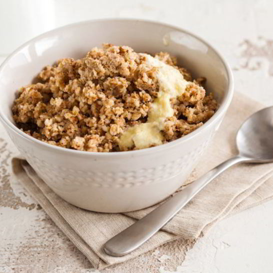 Рецепт каши гречневой пуховой со сливочным соусом