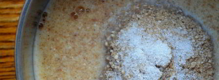 каша из молотой гречневой крупы с томлеными яблоками. Шаг 3