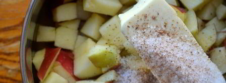 каша из молотой гречневой крупы с томлеными яблоками. Шаг 4