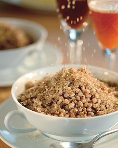 Рассыпчатая гречка с яблочно-морковным шотом