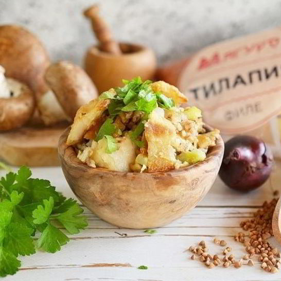 Рецепт каши по-сибирски постная с рыбой