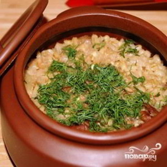 Рецепт каши с мясом в горшочке