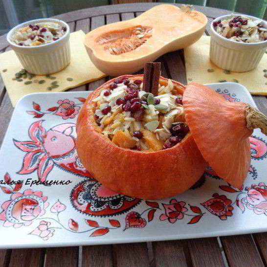 Рецепт каши в тыковке веселый хэллоуин