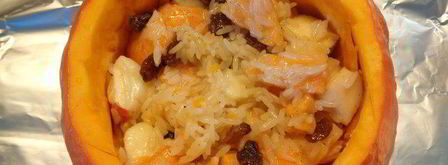 каша в тыковке веселый хэллоуин. Шаг 14