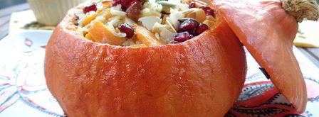 каша в тыковке веселый хэллоуин. Шаг 21