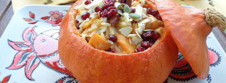 каша в тыковке веселый хэллоуин. Шаг 23