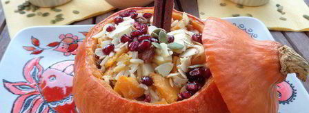 каша в тыковке веселый хэллоуин. Шаг 25